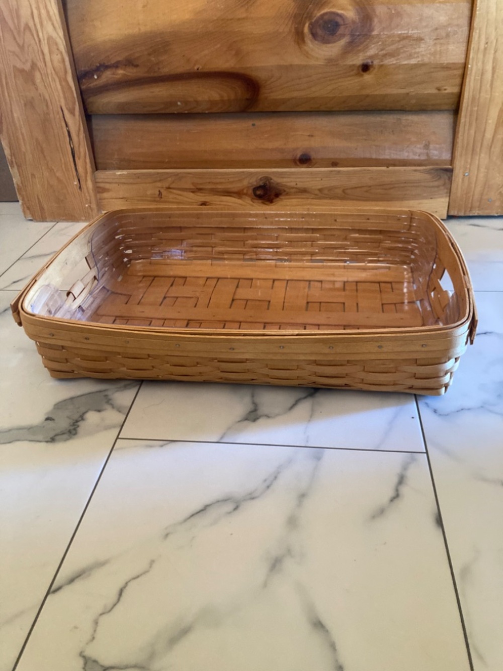 NWOT Longaberger Large Hostess Tray Lot 5 10 Way Inserts Fruit Medley Liner HTF - Picture 6 of 11